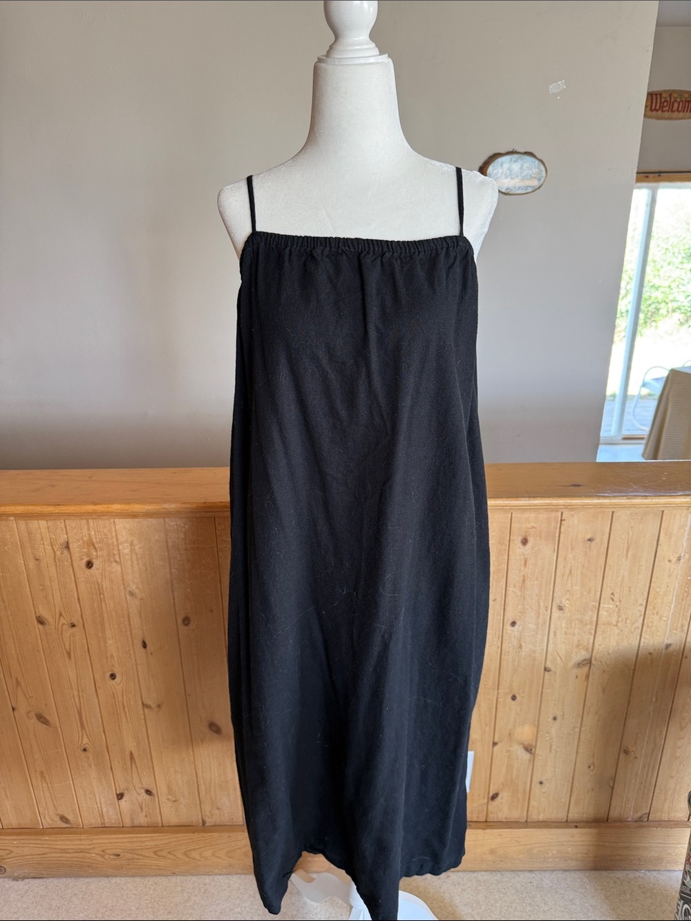 a new day Black Spaghetti Strap Midi Dress